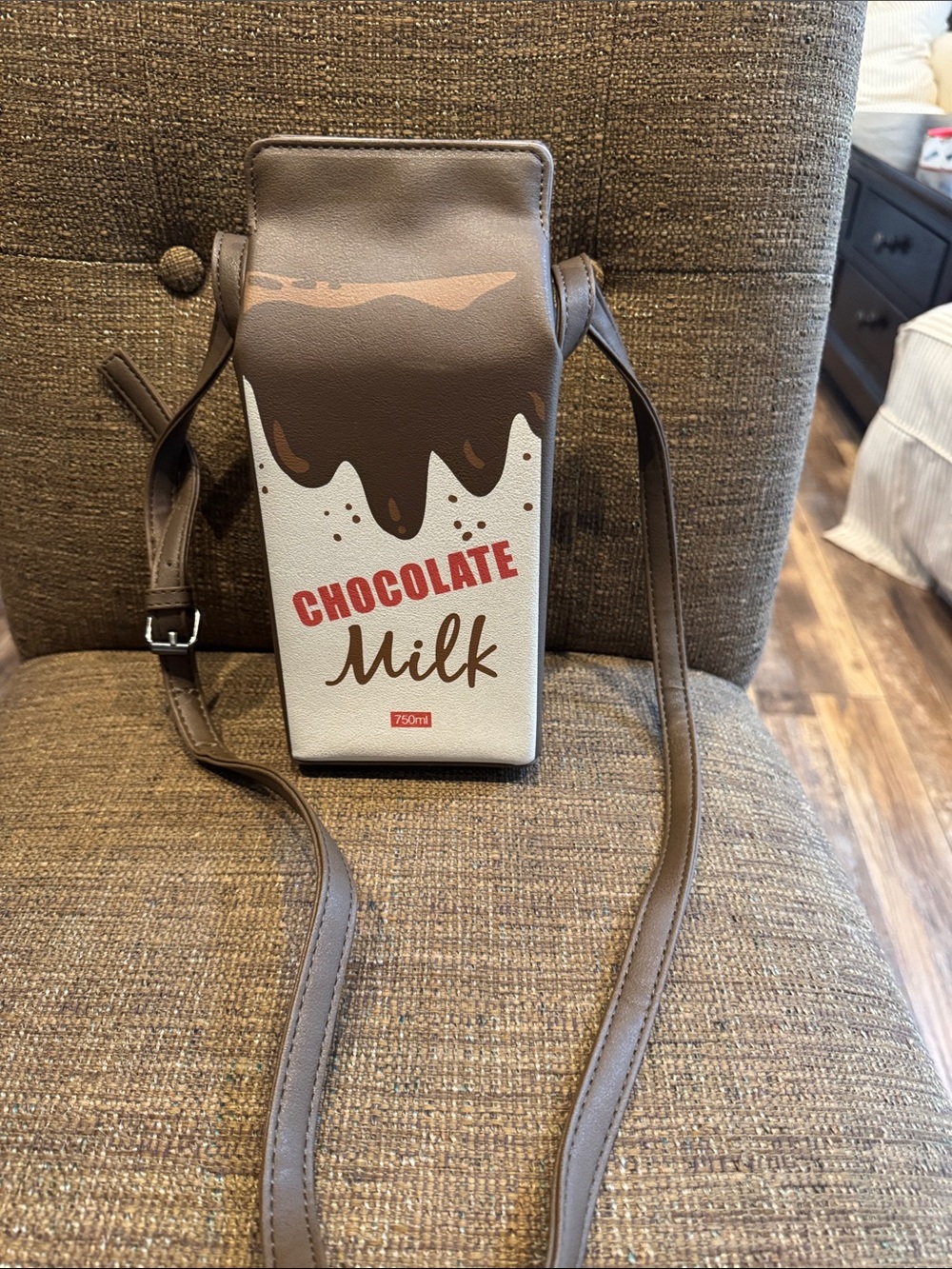 Chocolate milk unbranded novelty crossbody bag purse